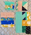 Piecing quilt blocks with fabric scraps